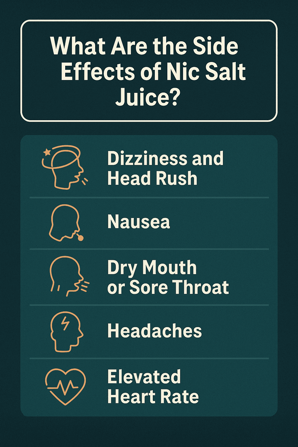 What are the side effects of nic salt juice inforgraphic